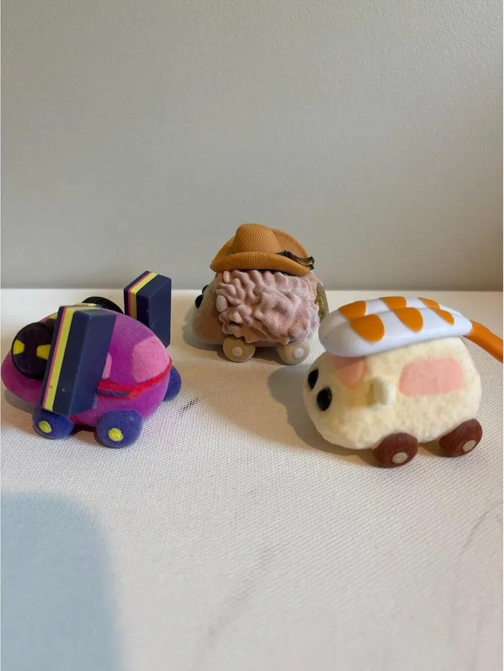 Lot of 3 Pui Pui Molcar Fuzmols blind box figures